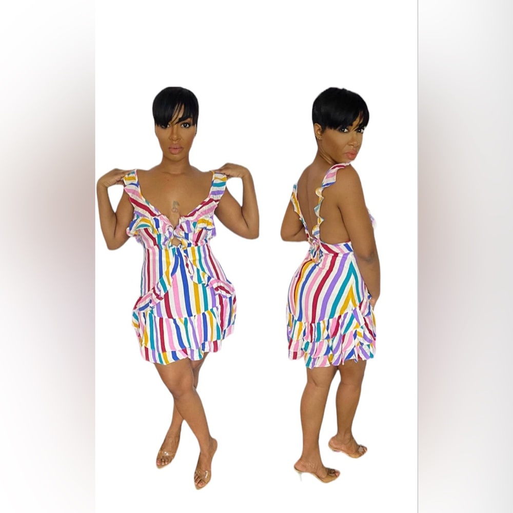 Multi Color Stripped Summer Dress